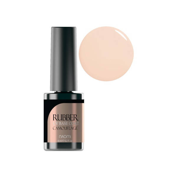 

Основа каучуковая для гель-лака Naomi Rubber Comouflage Base Coat №5 Бежевый полупрозрачный 6 мл (6919Gu)