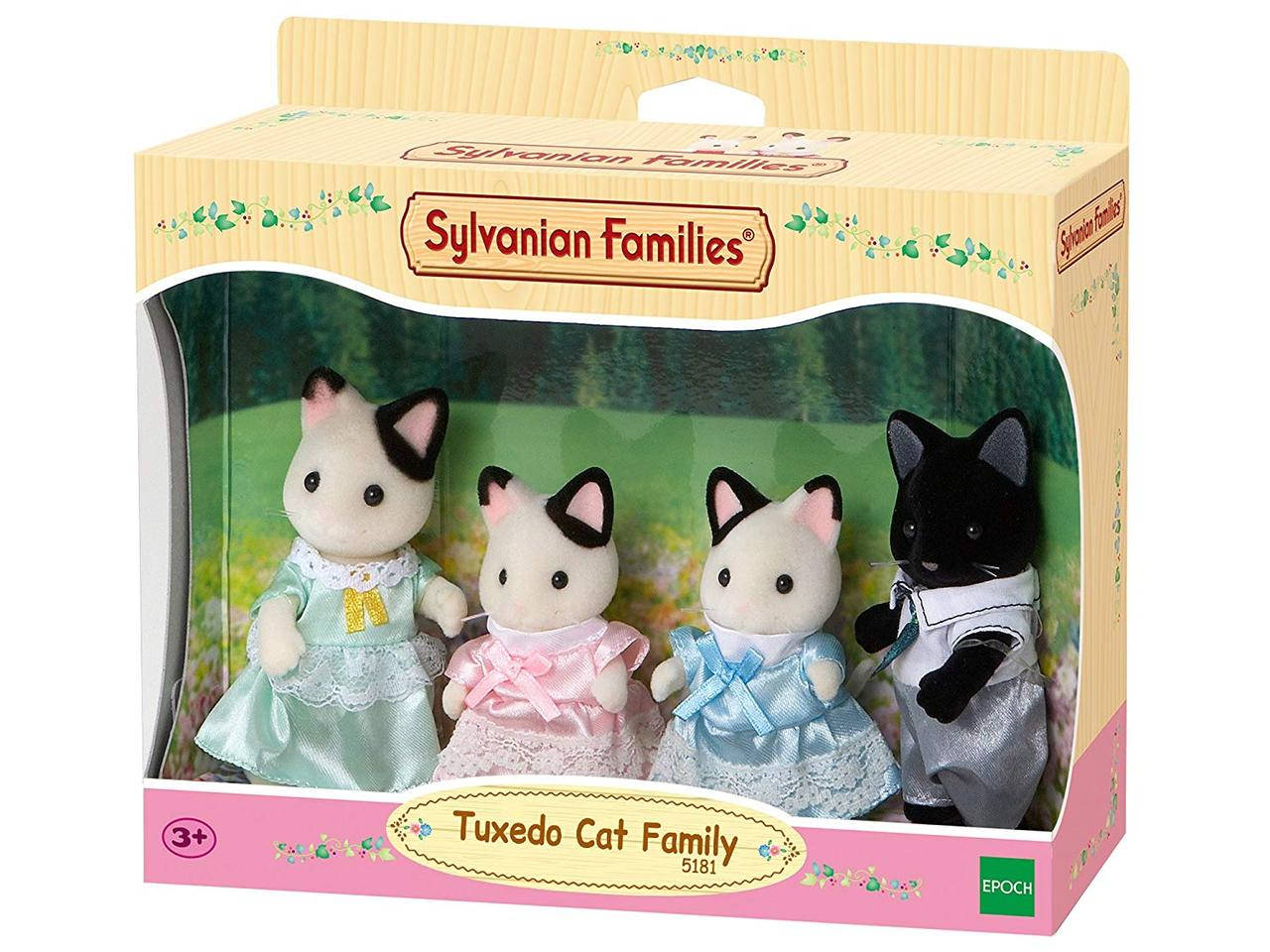 

Игровой набор Sylvanian Families Семья Черно-белых котов Calico Critters Tuxedo Cat Family Set 5181