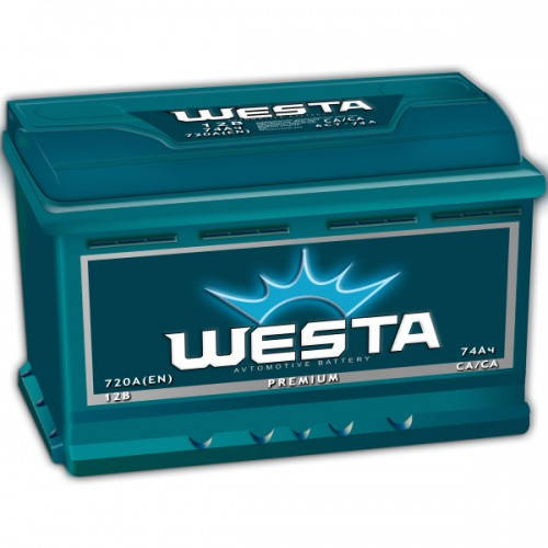 

Аккумулятор 74Ah, 720Aen, R+, Westa Premium, 6СТ-740А(0) [westa74-720R+] Веста 74 ампер, правое подключение.