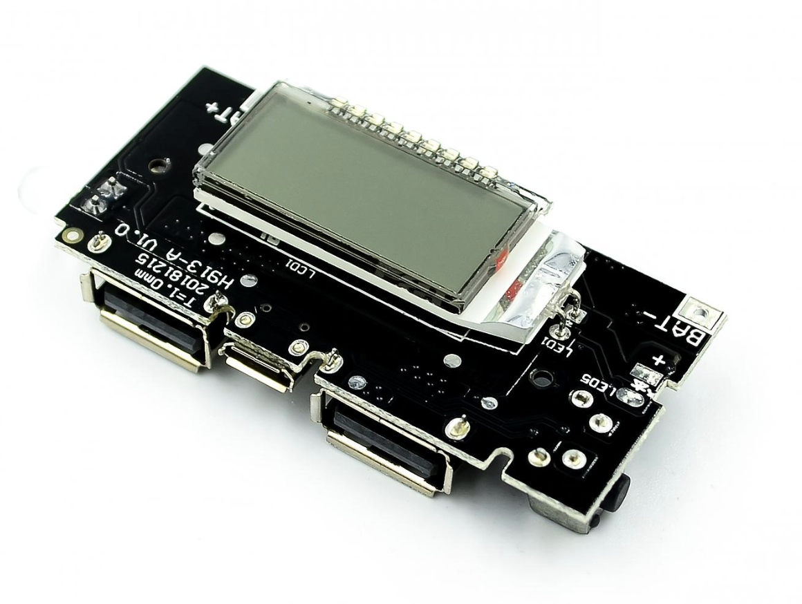 

Модуль павербанка 2 USB 5В 1А 2.1А для 18650 аккумуляторов