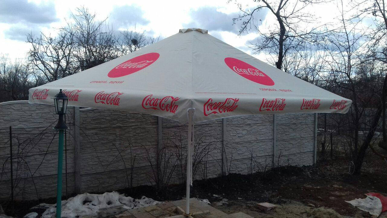 

Тент на зонт 4х4 метра торговый, барный для кафе, садовый, уличный, замена тентов