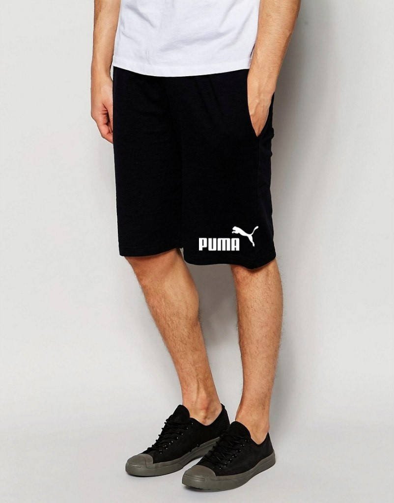 

Шорты PUMA ( Пума ) Пума чёрные значёк+лого, Серый