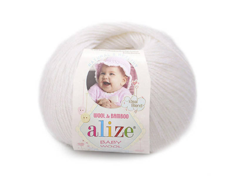 

Alize Baby Wool, белый №55