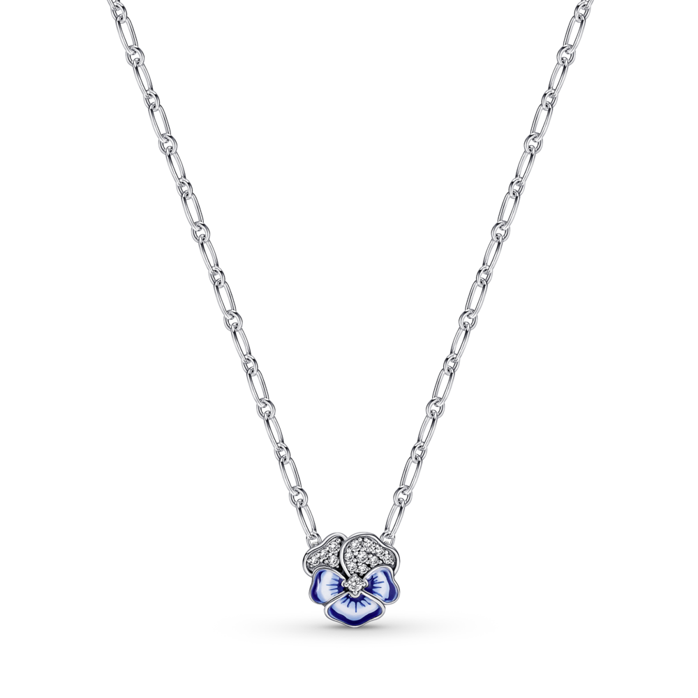 

Серебряное ожерелье Pandora Голубая фиалка 390770C01