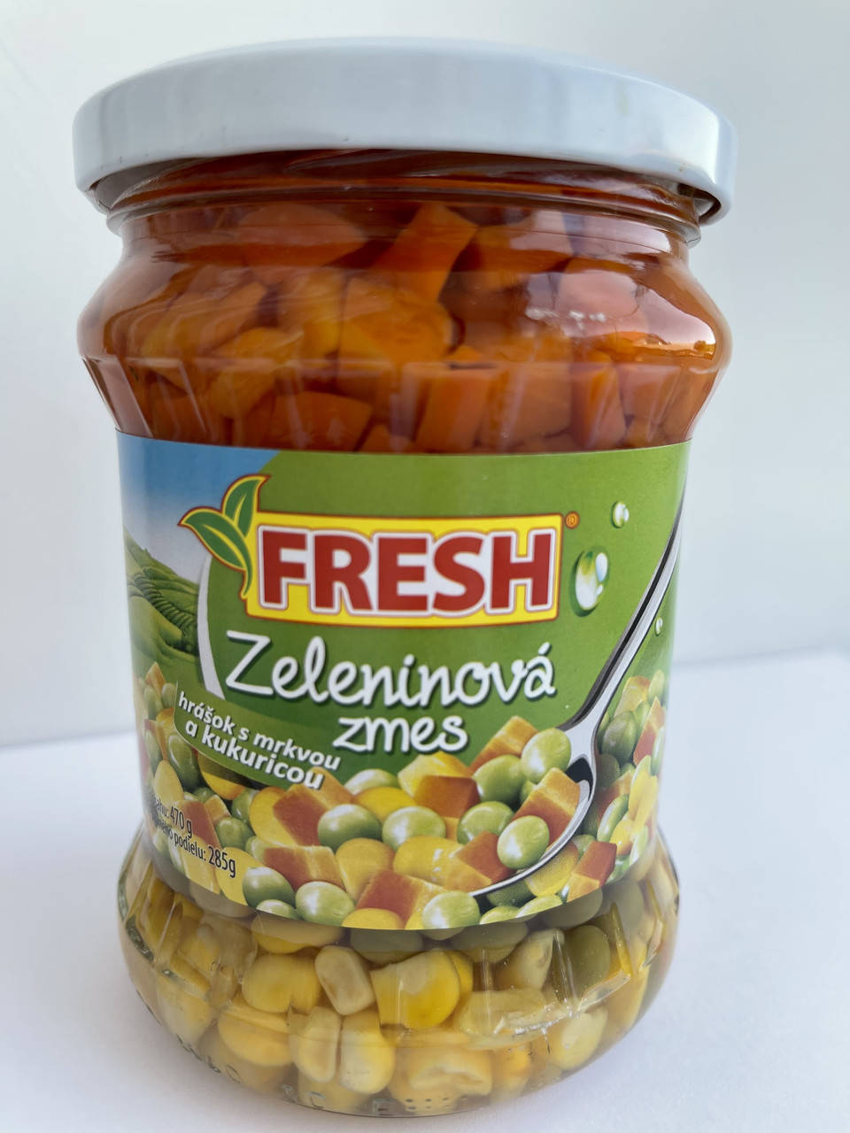 

Кукуруза, Зеленый горошек, Морковь ZELENINOVÁ ZMES FRESH 470г Словакия