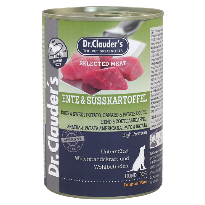 

Dr.Clauder’s Selected Meat Duck & Sweet Potato. Консерва для собак Качка та Батат