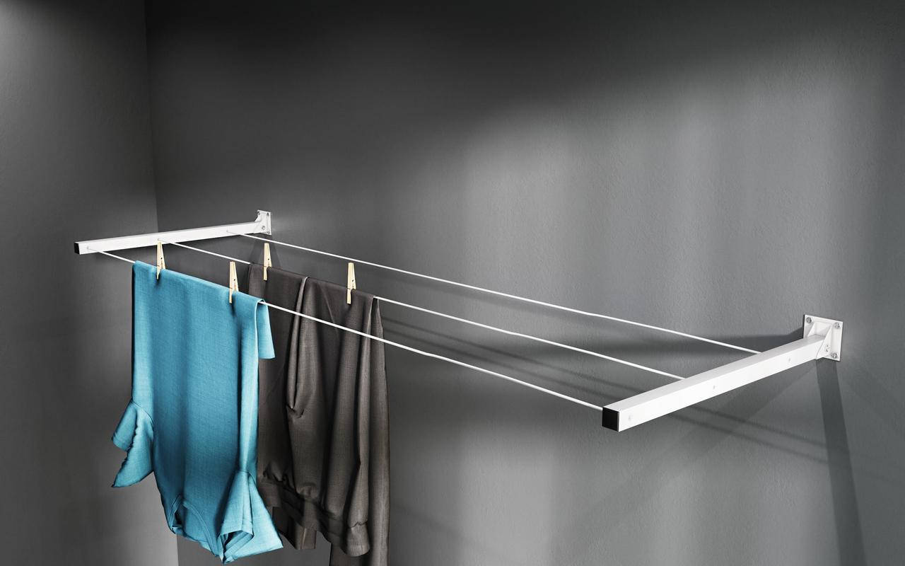 

Складная сушилка для белья настенная Vian-Dizain 400 мм белая, Белый