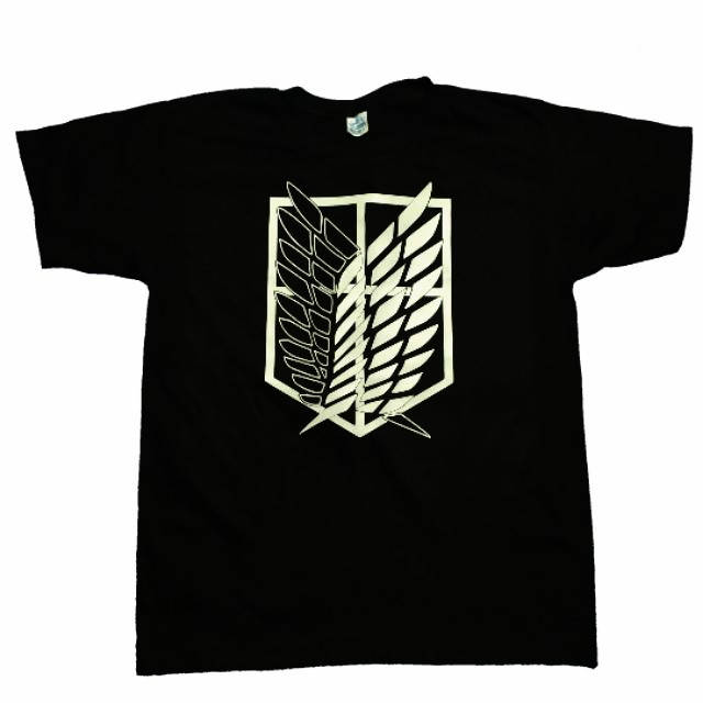 

Черная футболка Attack on Titan Logo Атака Титанов футболки аниме anime унисекс