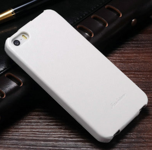 

Кожаный чехол флип для iPhone 5 5S белый