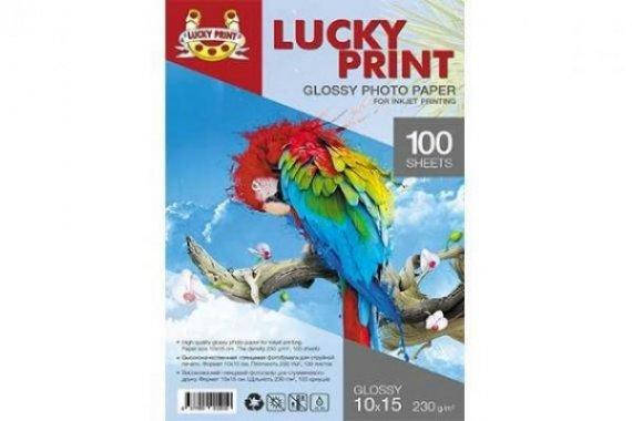 

Глянцевий фотопапір Lucky Print для Epson (10*15, 230 гр/м2), 100 аркушів