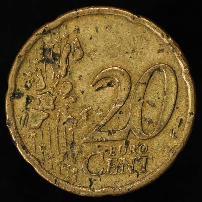 

Монета Греции 20 евроцентов 2002 г.