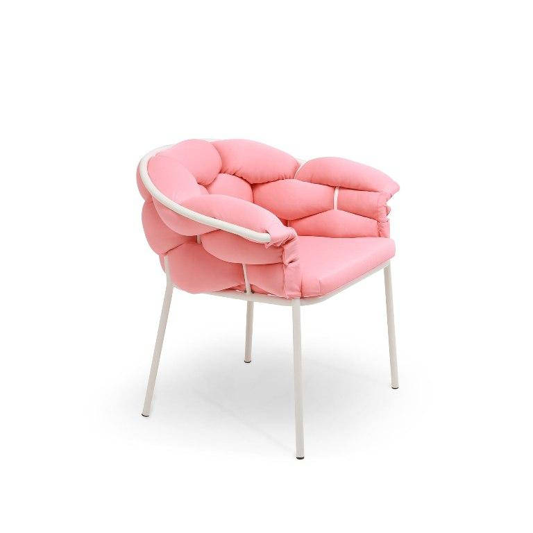 

Кресло Элеонор каркас RAL-9010 (Белый), ткань Розовая (Pradex ТМ)