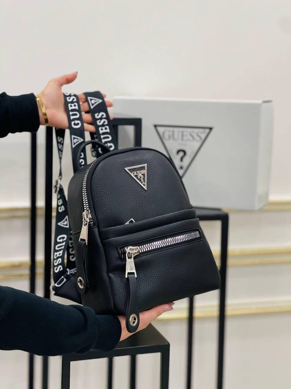 

Рюкзак женский мужской черный Guess Рюкзак Гесс унисекс Люкс качество