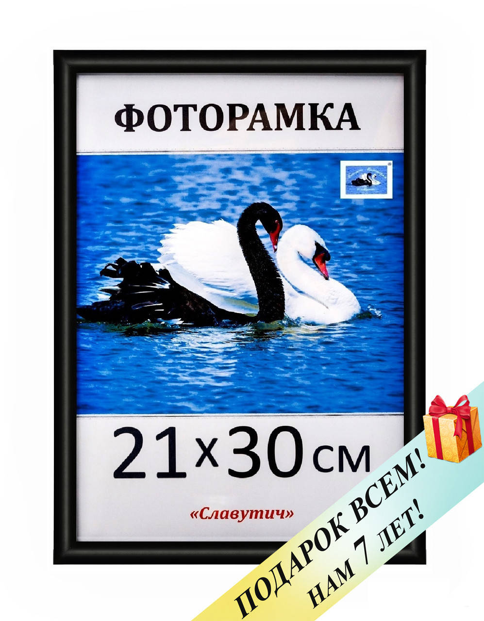 

Фоторамка пластиковая А4 21х30, черная. Рамка для фото дипломов сертификатов грамот. Код 1411-101, Черный