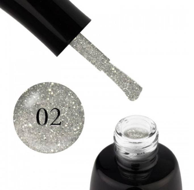 

Гель-лак LUXTON IBIZA 002, світловідбиваючий сріблястий з блискітками і шимерами, 10 мл