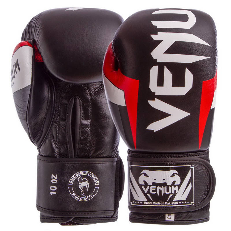 

Перчатки боксерские кожаные VENUM NEO (р-р 10-14oz, цвета в ассортименте), Черный
