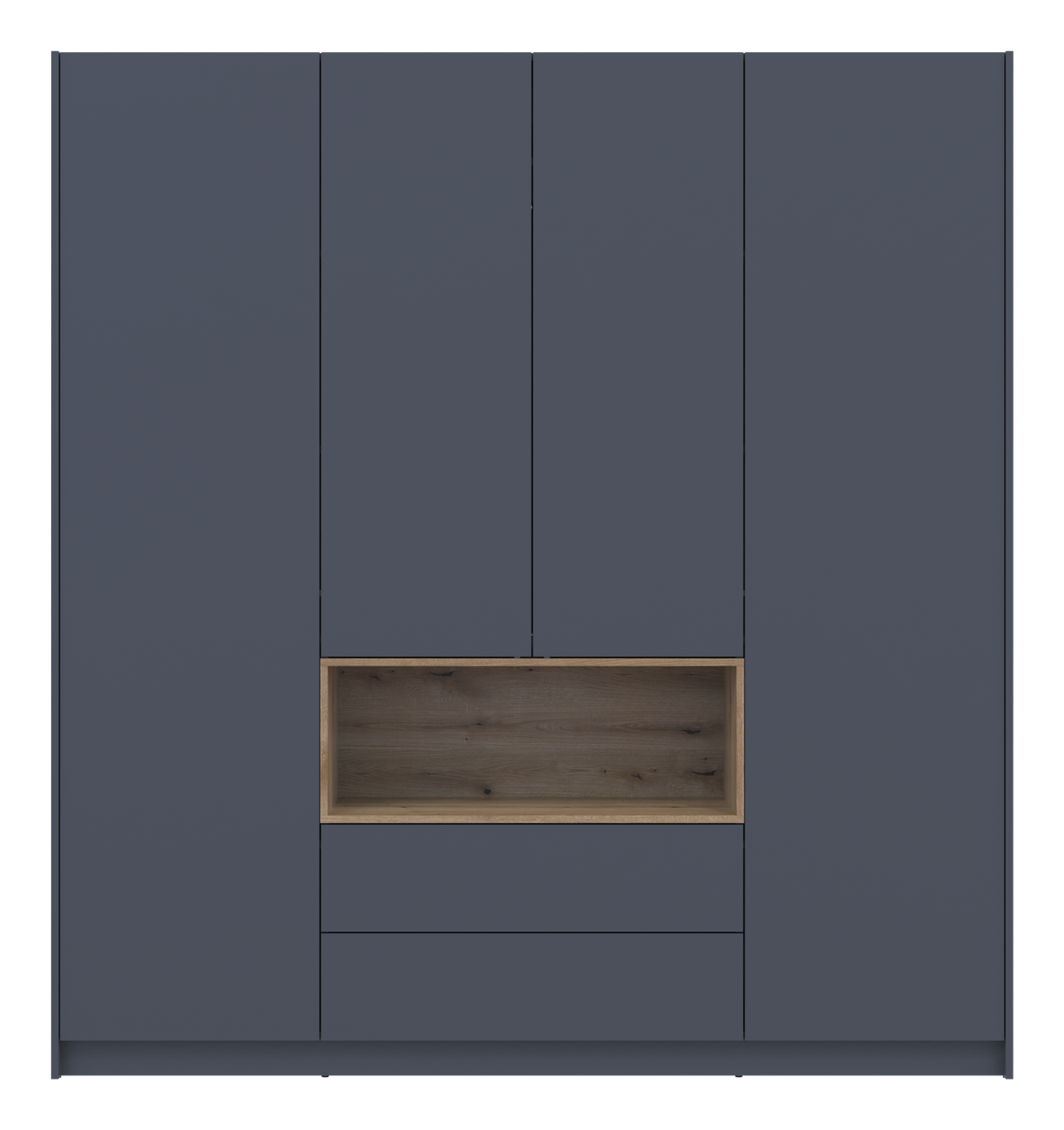 Шафа для одягу з нішею Doros Дейл Графіт/Дуб Евок 4 ДСП 206х52х220 (80737724)