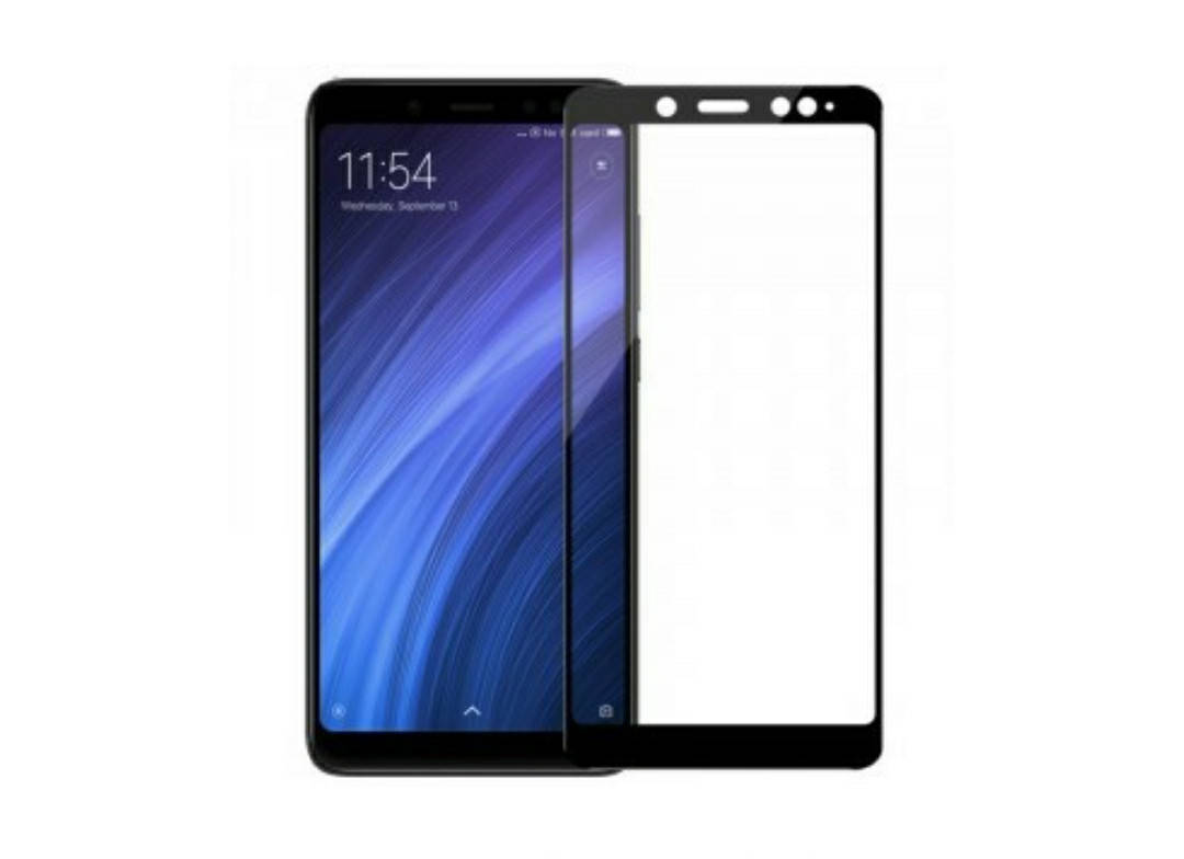 

Закаленное защитное стекло на Xiaomi Redmi Note 5 с черной рамкой, Черный