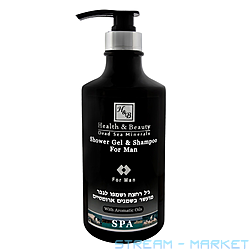 

Шампунь-гель для мужчин на основе минералов мертвого моря Health&Beauty Израиль 780 мл