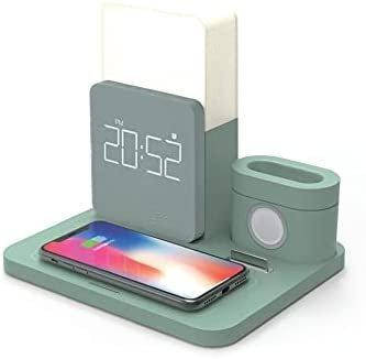 

Icarerspace Беспроводная зарядная станция 6-в-1 с лампой и будильником