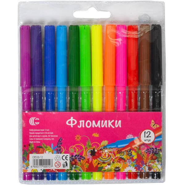 

Фломастер 12 цветов "ФЛОМИКИ", Разные цвета