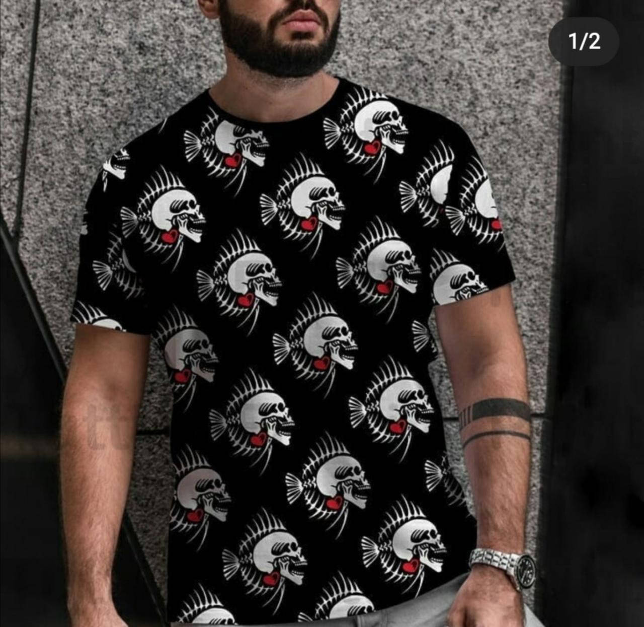 

Стрейч кулир принт "Пираньи" - 180см. (диджитал)