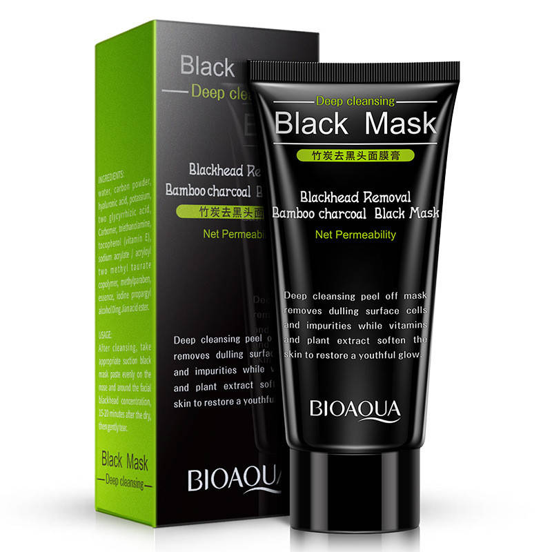 

Черная маска-пленка с углем от черных точек Bioaqua Black Mask Blackhead Removal, 60 г