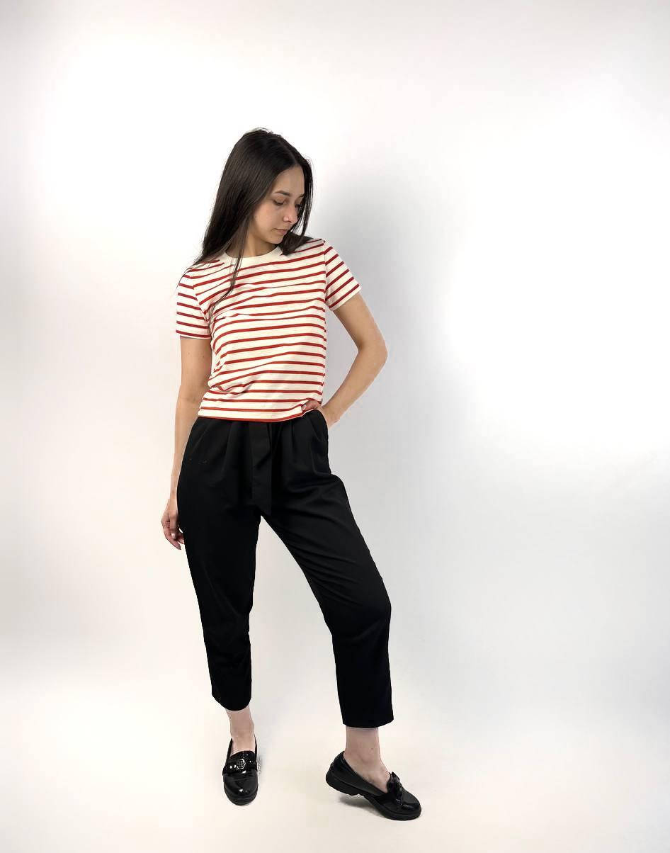 

Жіноча футболка тільник з коротким рукавом Футболка-тільняшка жіноча, Красный