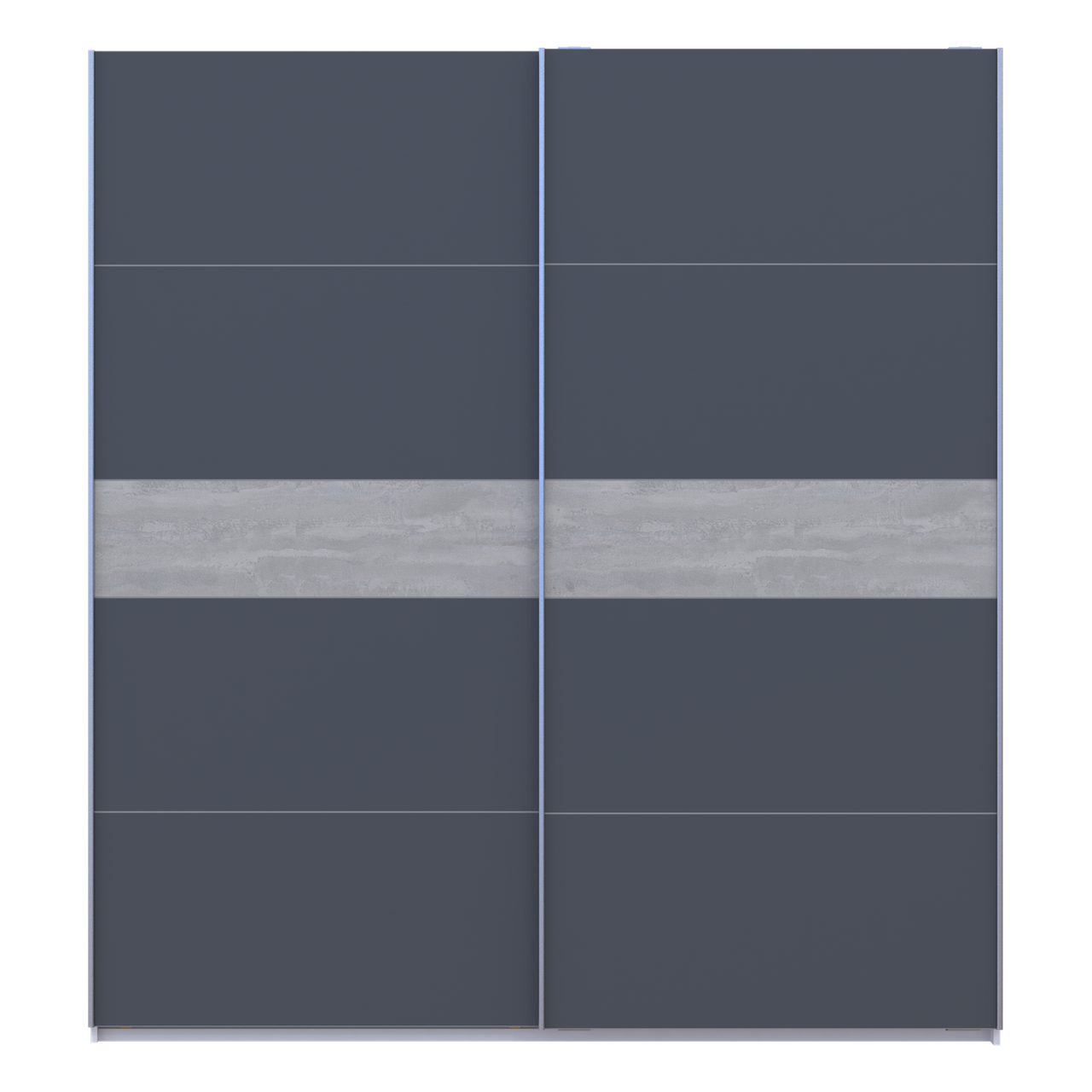 Шафа купе Doros G-Caiser Білий/Графіт вставка Бетон 2 ДСП /5 частин 220х60х240 (44900281)