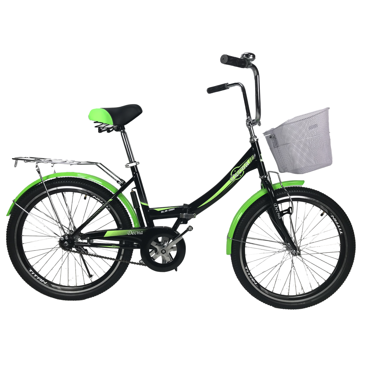 

Городской стальной Titan Десна 24" (2021) подростковый велосипед, Черный