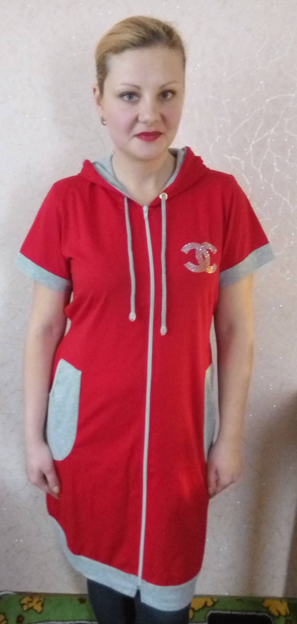 

Молодежный летний халат с капюшоном 42-50 р, доставка по Украине Укрпочта,НП,Джастин