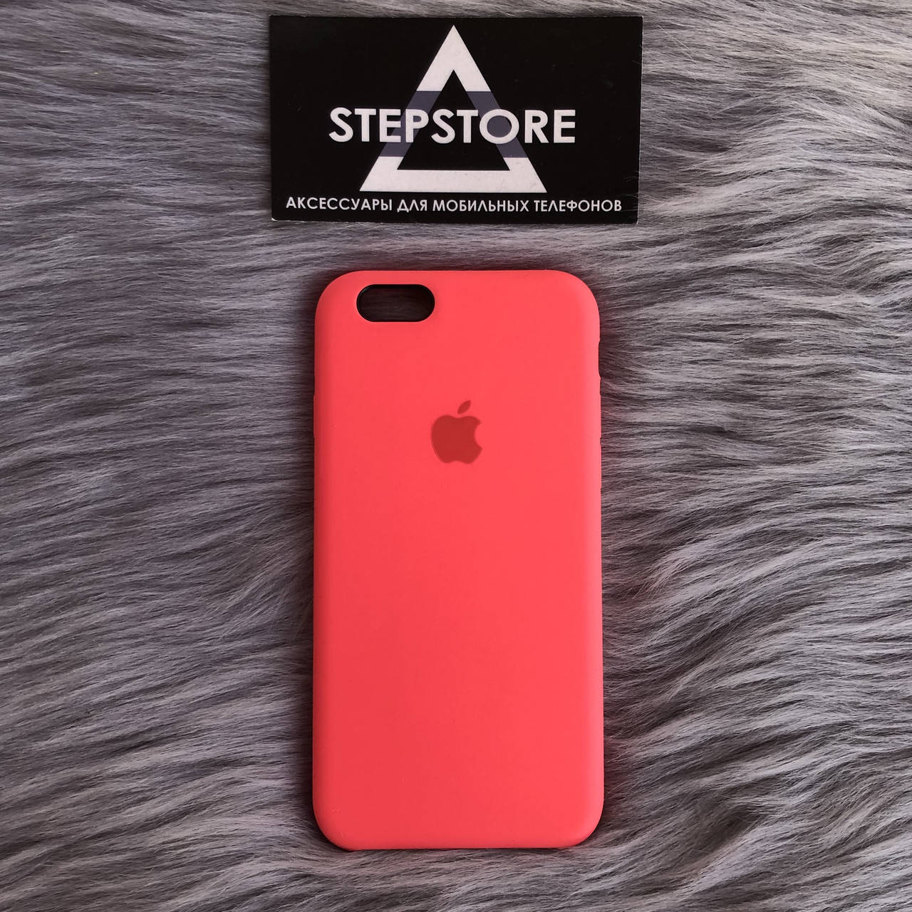 

Чехол противоударный с микрофиброй Silicone case iphone 6 6s Pink Paris