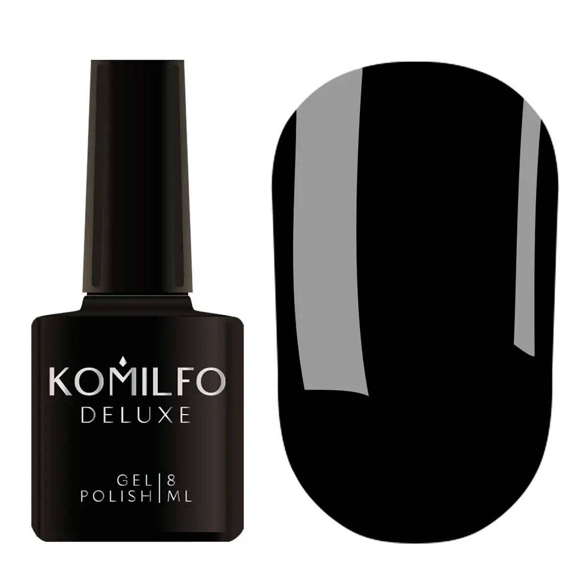 

Гель-лак Komilfo Deluxe Series №D001 (черный, эмаль), 8 мл