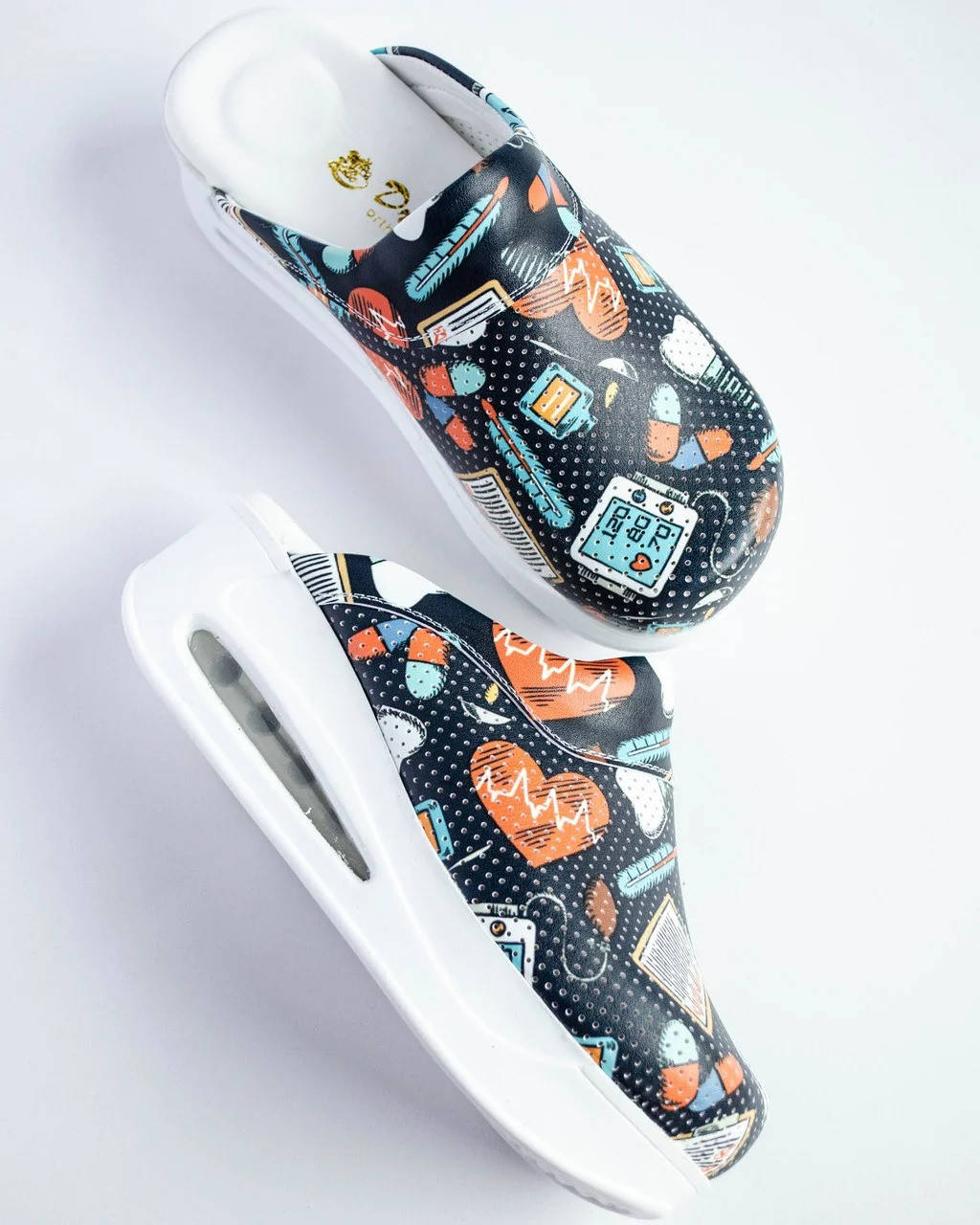 

Медицинская обувь сабо "Cardio black" с подошвой AIR MAX, Разные цвета