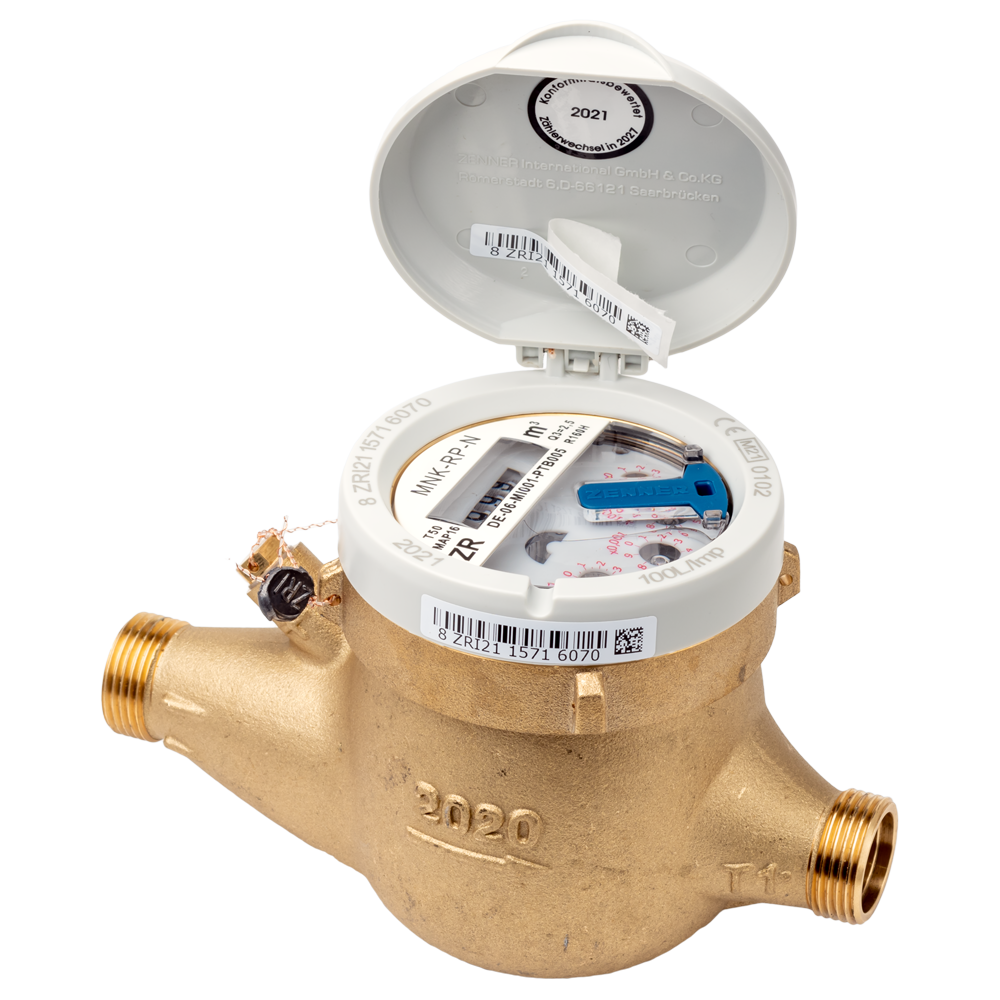 

Счетчик для холодной воды 1/2" MNK-PR-N Ду 15 мокроход (R 160) Zenner (Германия)