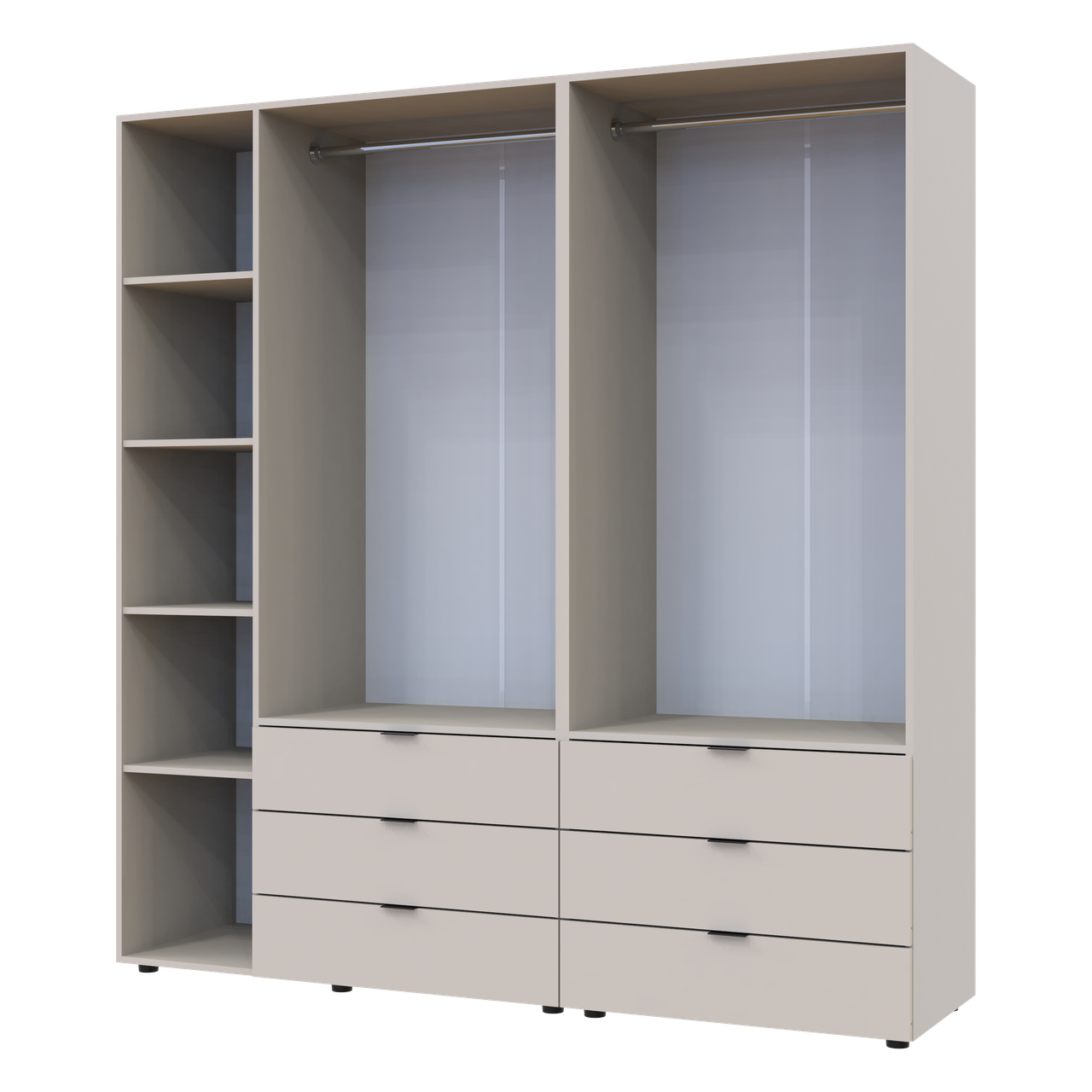 Розпашна Шафа для одягу Doros Гелар комплект Кашемір 2+3 ДСП 193.7х49.5х203.4 (80737638) 5