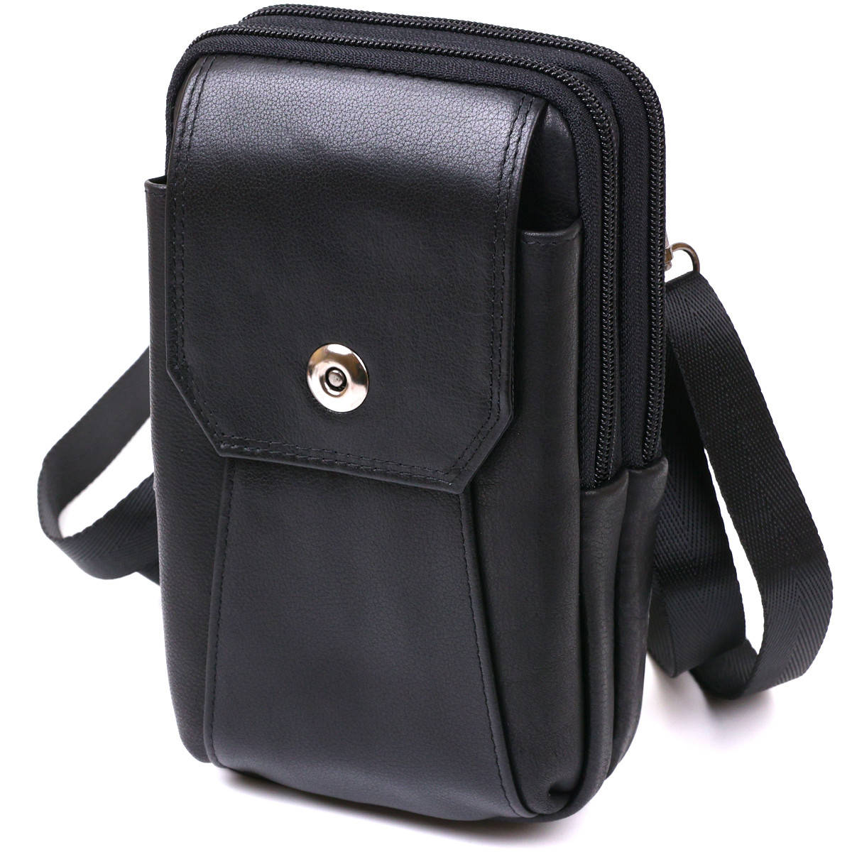 

Мужская сумка на пояс из натуральной кожи Vintage 20480 Черный