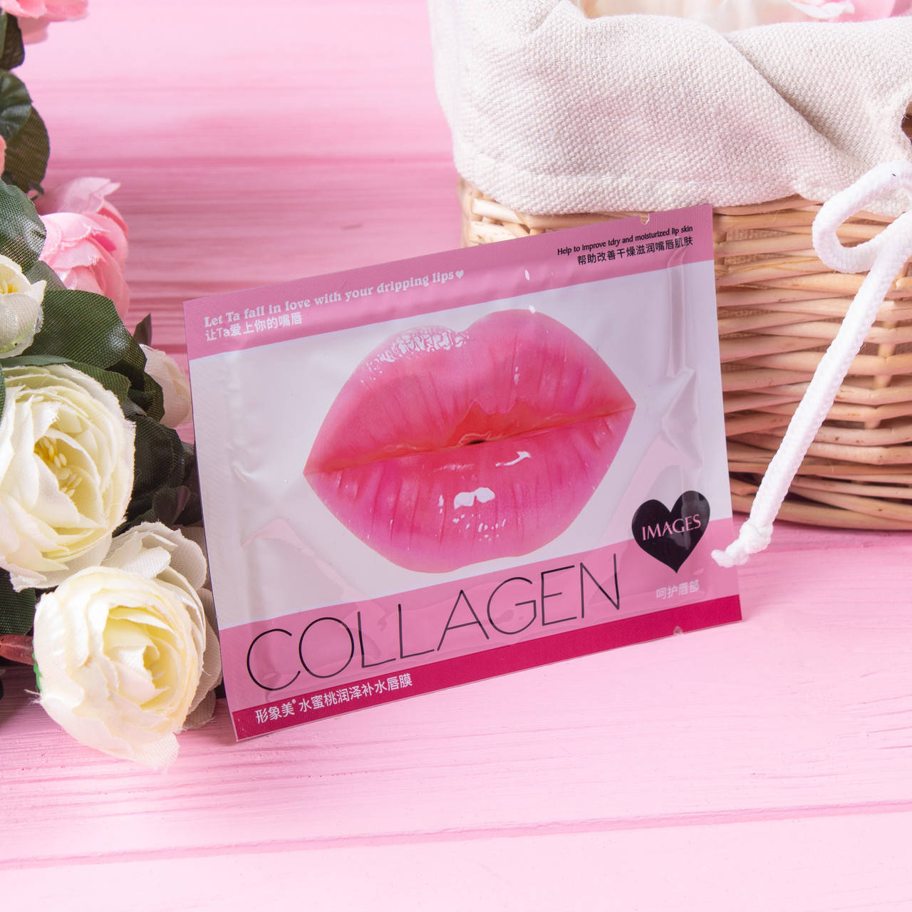 

Маска патч для губ коллагеновая с экстрактом персика IMAGES Beauty Collagen Peach (8мл)