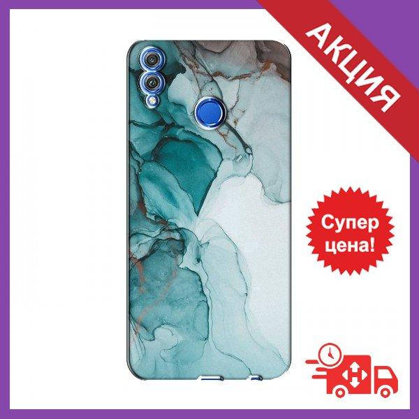 

Чехол для Huawei Honor 8X / Бампер на Huawei Honor 8X / Чехол для Хуавей Хонор 8Х (Бирюзовый мрамор)