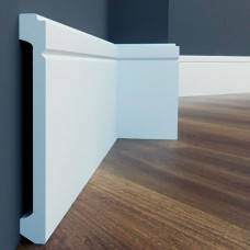 

Напольный плинус дюрополимер под покраску LPC-30 Cezar, Белый