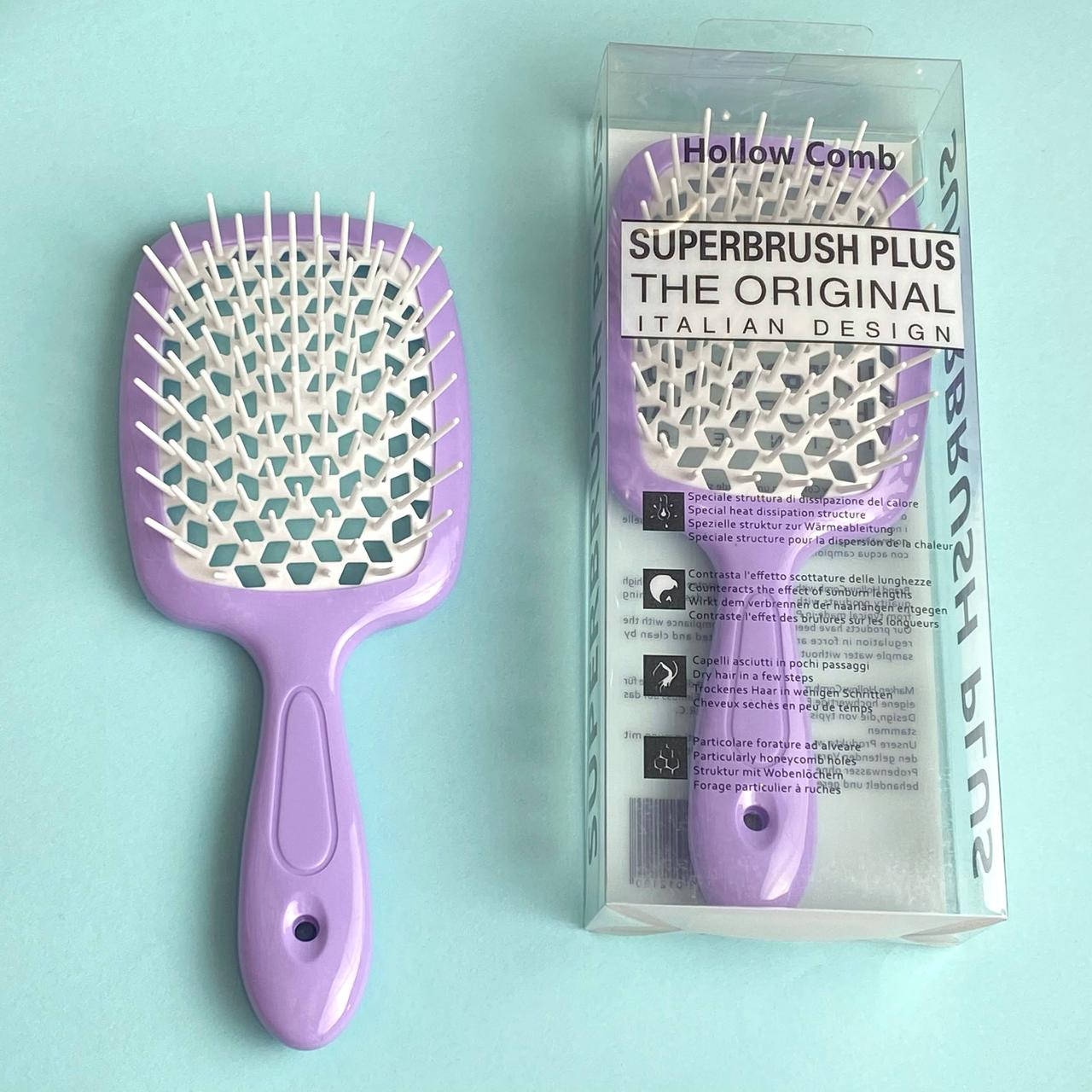 

Расческа для волос Superbrush Plus Hollow Comb, сиреневая