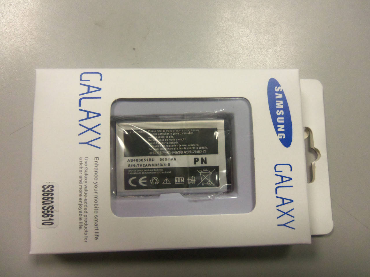 

Аккумулятор SAMSUNG GT3650/5610 (960 mAh) АВ463651BU АААА класс