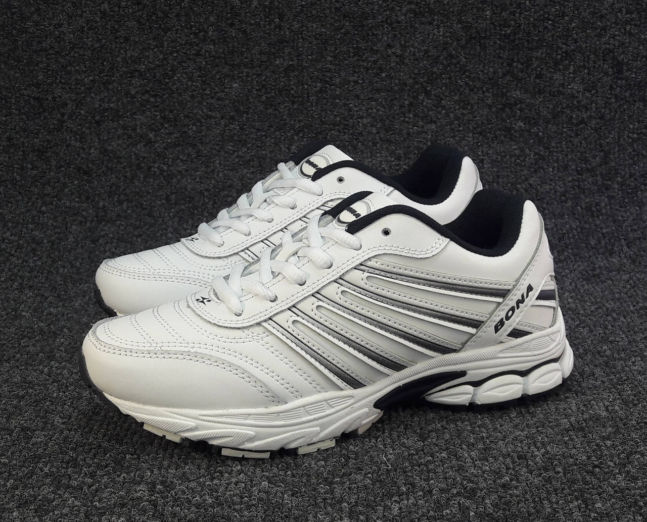 

Кроссовки Bona белые кожаные унисекс (бона)(р.36), Белый