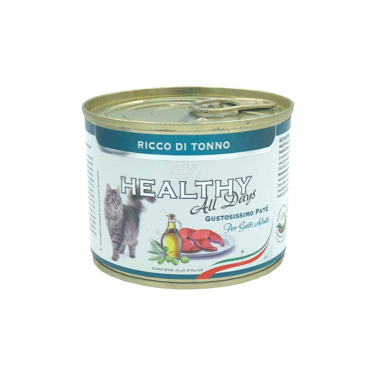 

HEALTHY All days влажный корм для котов - паштет с тунцом 200г.
