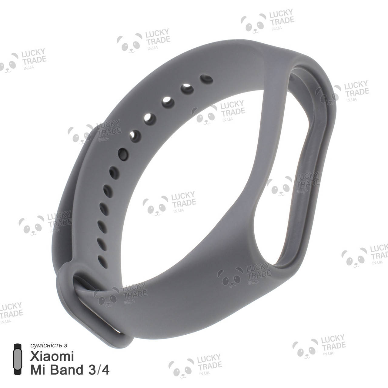 

Ремешок Xiaomi Mi Band 4 / 3 силиконовый однотонный браслет Light Серый [2418]