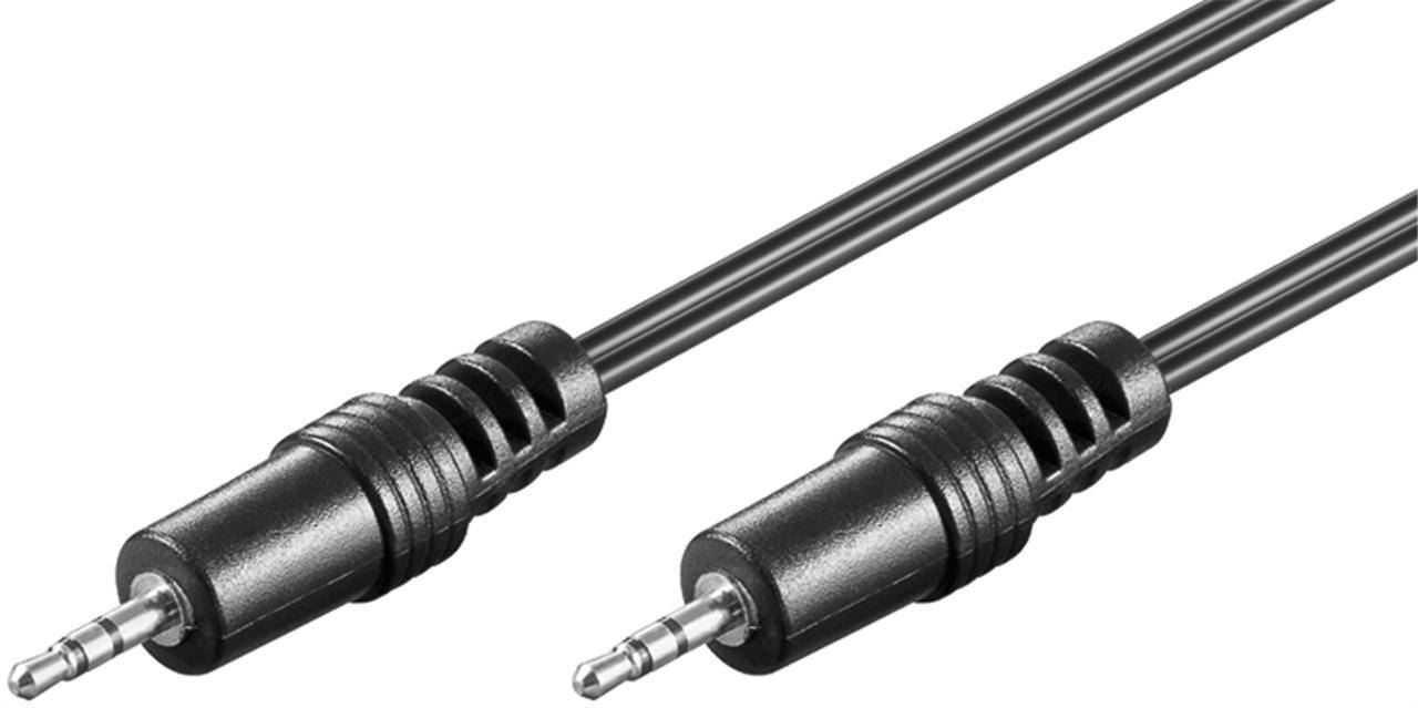 

Кабель аудіо-сигнальний Jack 2.5mm 3pin M/M Goobay 1.5m Flat Черный(75.05.0457)