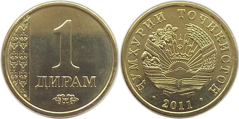 

Таджикистан 1 Dirams 2011 UNC