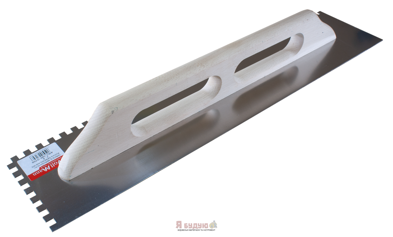 

Терка нержавеющая с деревянной ручкой 130x600 зуб 8х8 "WoffMann"
