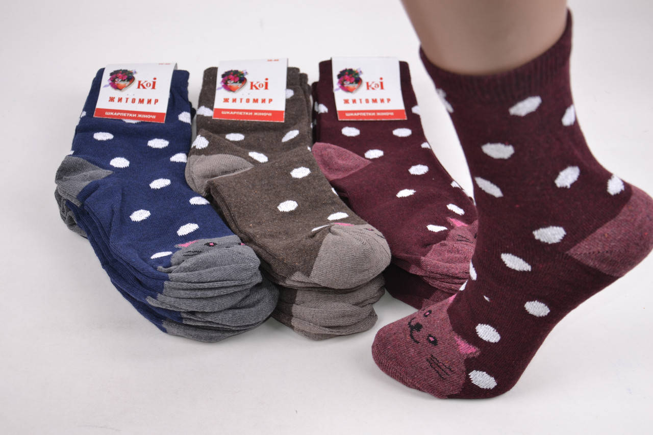 

Женские носки Хлопок "Котята", р.23-25, Разные цвета