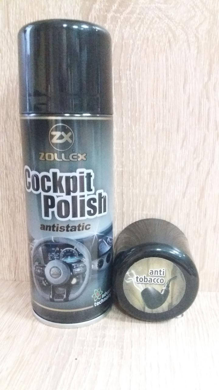 

Полироль торпеды ZOLLEX Антитабак 200ml